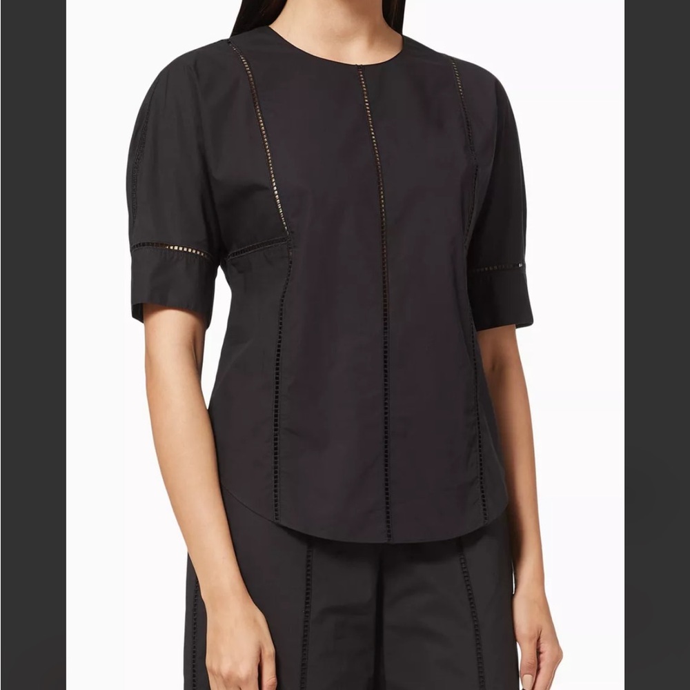 Theory Women's eyelet Top in Cotton Size Small #cotton blouse